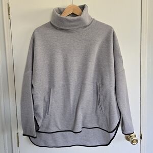 The North Face Gray Turtleneck Sweater with Black Trim Women's S/M